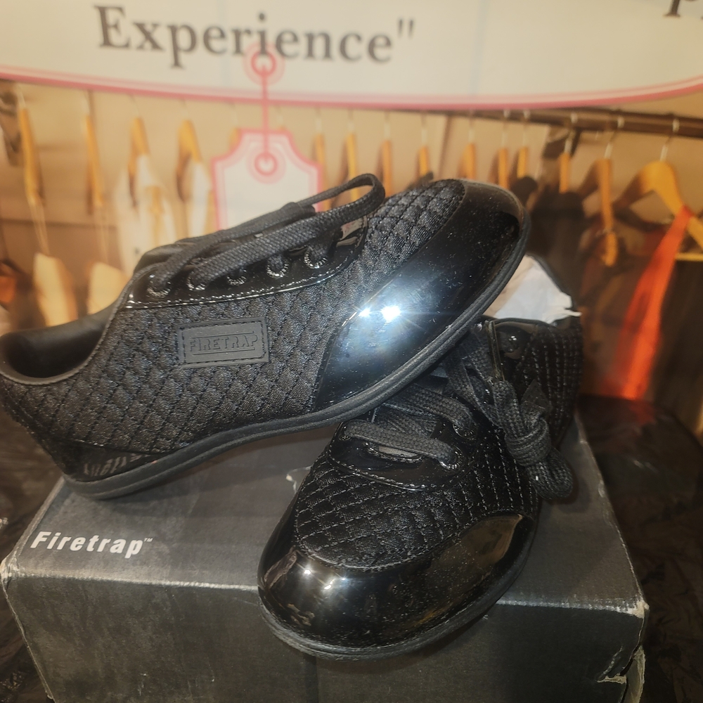 Boy's Quilted Black Sneakers